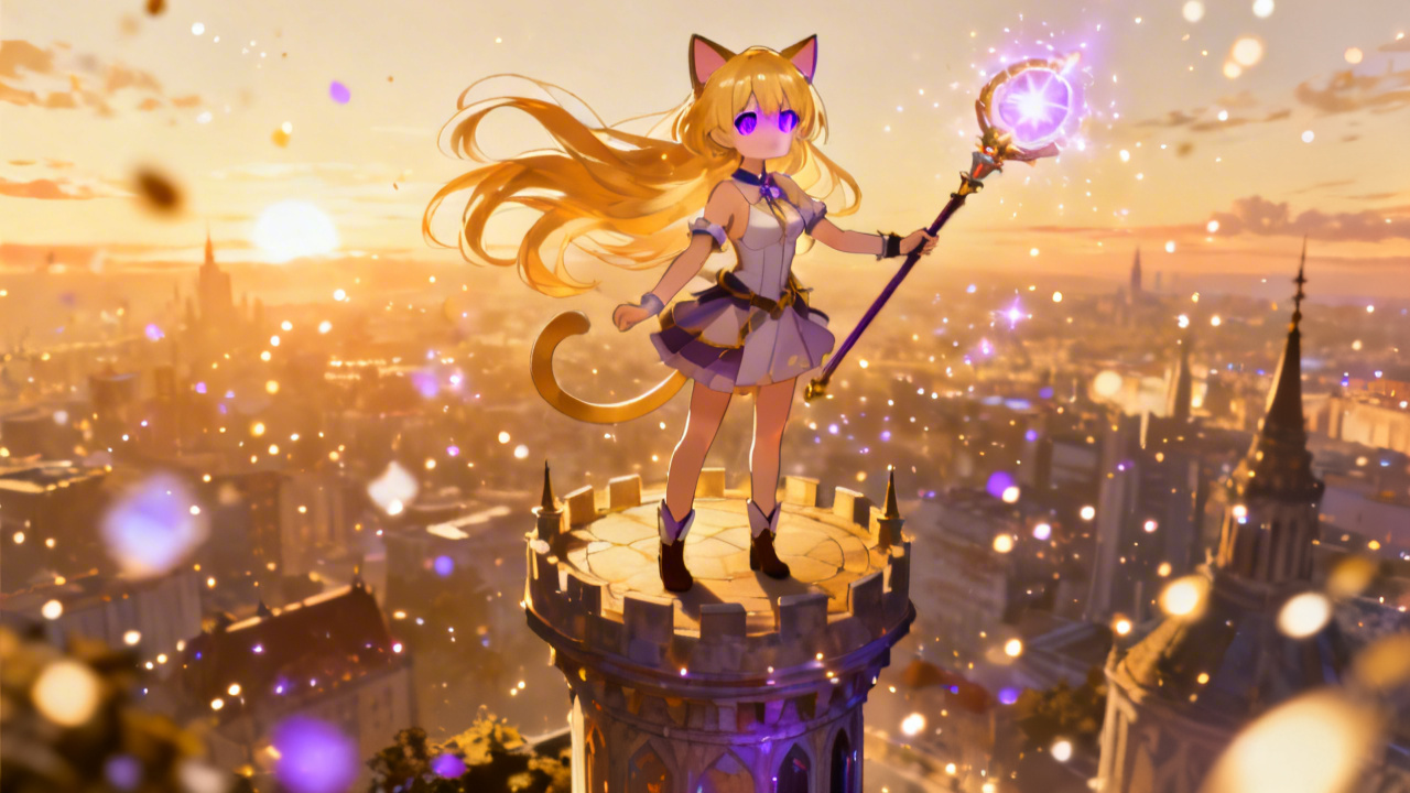 猫四月在魔法塔